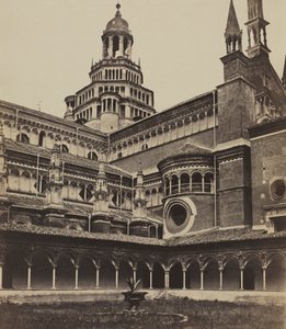 De Kleine Kloostergang van het Klooster in Pavia door attributed to Maurizio Lotze