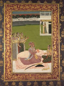 Portret van Maharaja Savant Singh met Echtgenote, Bani Thani