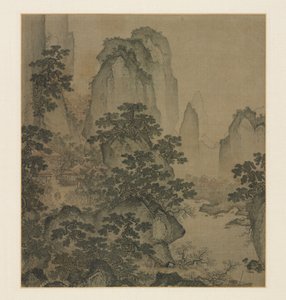 De Haven van de Perzikbloesem Lente door attributed to Shi Rui