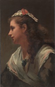 Zijn Eerste Model-Miss Russell door attributed to William Morris Hunt