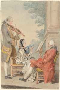 Monsieur en Madame Blizet met Monsieur Le Roy de Acteur