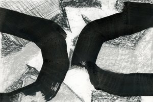 Abstracte zwarte krommen