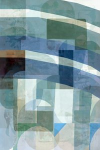 Abstracte blauwgroene lagen