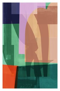 Abstracte kleurblokken in laagjes door cartissi