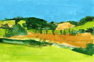 Abstracte landschapsweergave door cartissi