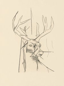 Abstracte schets van een hert door cartissi