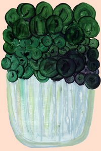 Abstracte groene kamerplant door cartissi
