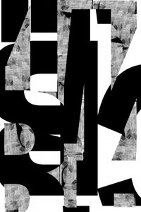 Abstracte monochrome lettervormen door cartissi