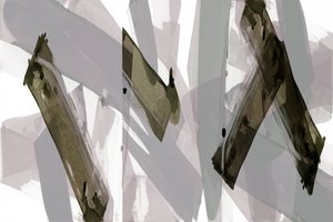 Abstracte olijfgrijze streken door cartissi
