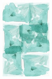 Abstracte blauwgroene vormen door cartissi