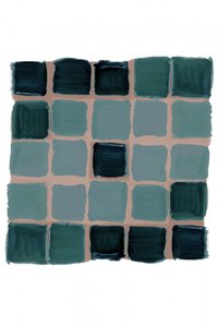 Abstract blauwgroen raster door cartissi