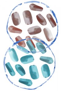 Abstracte cirkels in aquarel door cartissi