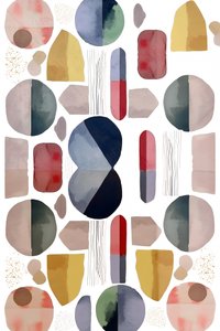Abstract aquarelpatroon door cartissi