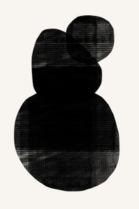 Zwarte abstracte vormen door cartissi