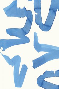 Blauwe vloeistof – abstract door cartissi