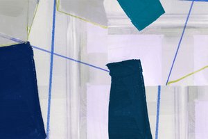 Blauwe geometrische abstractie