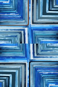Blauwe geometrische stroming