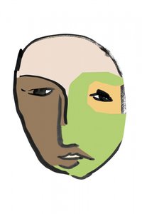 Gedurfd abstract portret door cartissi