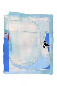 Rustige blauwe abstracte vormen