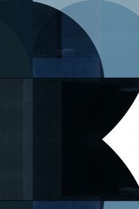 Diepblauwe geometrische bogen door cartissi
