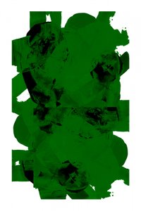 Diepgroene abstracte penseelstreken