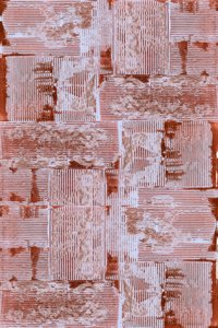 Patchwork met verweerde geometrische motieven door cartissi
