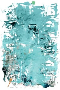 Dynamische abstracte voorstelling in blauwgroen