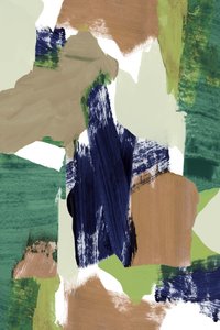 Aardse abstracte penseelstreken