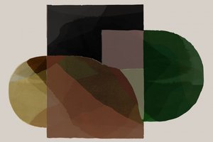 Aardse tinten en abstracte vormen door cartissi