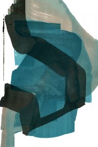 Vloeiend blauwgroen abstract
