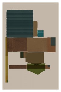 Gelaagde geometrische abstracte kunst door cartissi