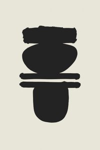 Minimalistische gestapelde vormen