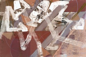 Moderne abstracte penseelstreken