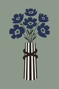 Modern blauw boeket door cartissi