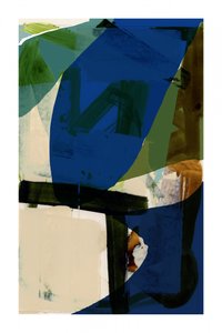 Moderne blauwgroene vormen door cartissi
