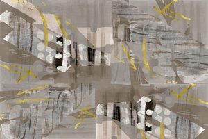 Modern Goud Abstract door cartissi