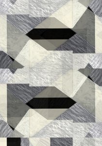 Monochrome geometrische abstractie door cartissi