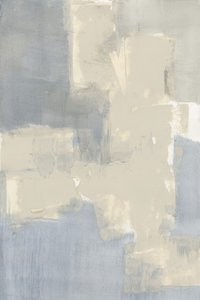 Gedempt blauw-beige abstract