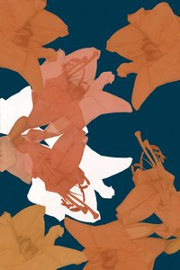 Oranje-witte bloemenpracht door cartissi