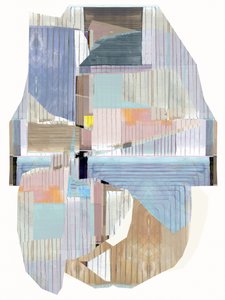 Pastelkleurige geometrische lagen door cartissi