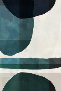 Rustige blauwe vormen door cartissi