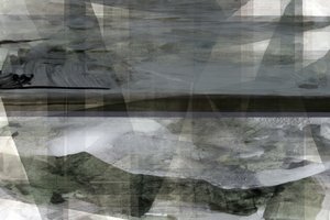 Rustgevend gelaagd landschap door cartissi