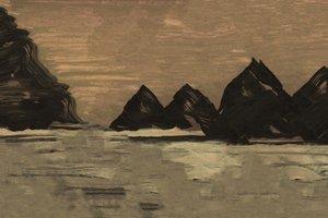De serene bergkust door cartissi