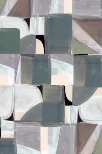 Zachte geometrische abstracte kunst door cartissi