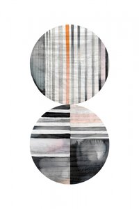 Gestreepte cirkels – abstract door cartissi