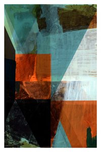 Teal-oranje geometrie door cartissi