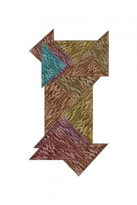 Puzzel met geometrische patronen en reliëf door cartissi