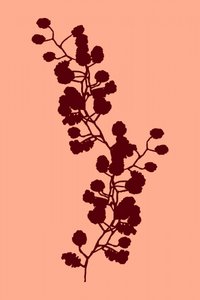 Warm botanisch silhouet door cartissi