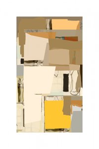 Warme geometrische collage door cartissi