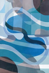 Golvende blauwe vormen